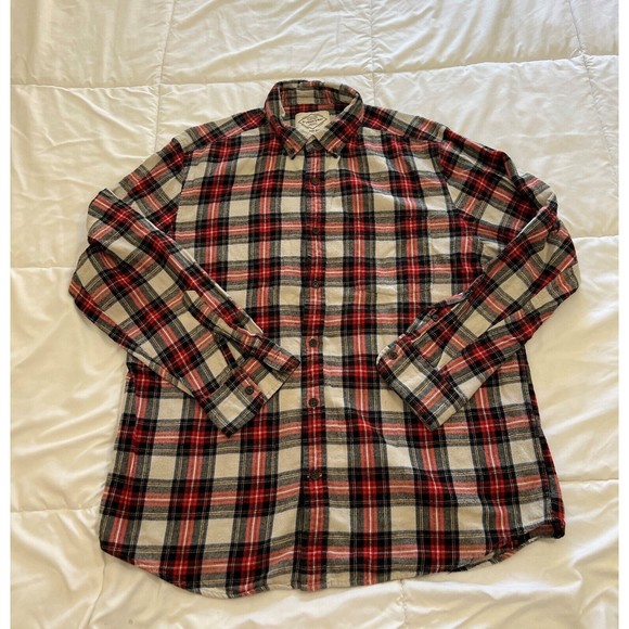 St. John's Bay Men's Plaid Flannel Classic Fit Button Down Shirt Size L - Picture 7 of 10